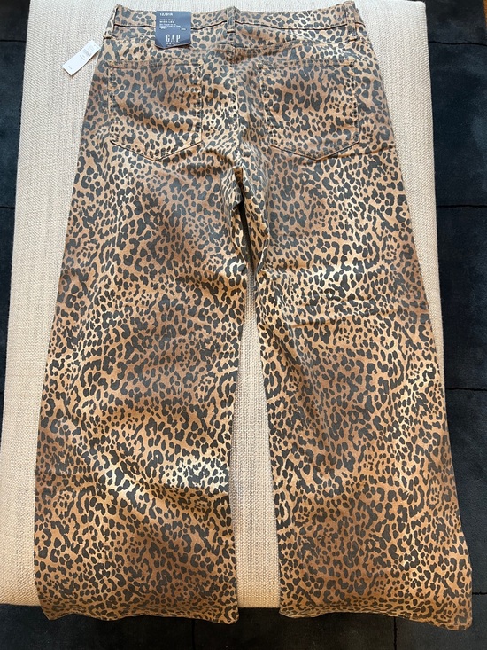 GAP Denim - GAP Leopard Print Brown Wide-Leg Jeans